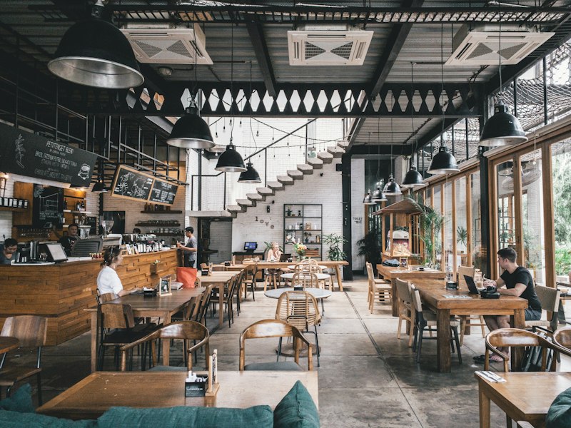 Inside the cafe
